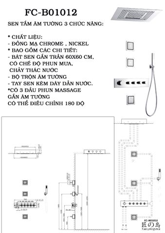 Sen tắm âm trần Fc-b01012