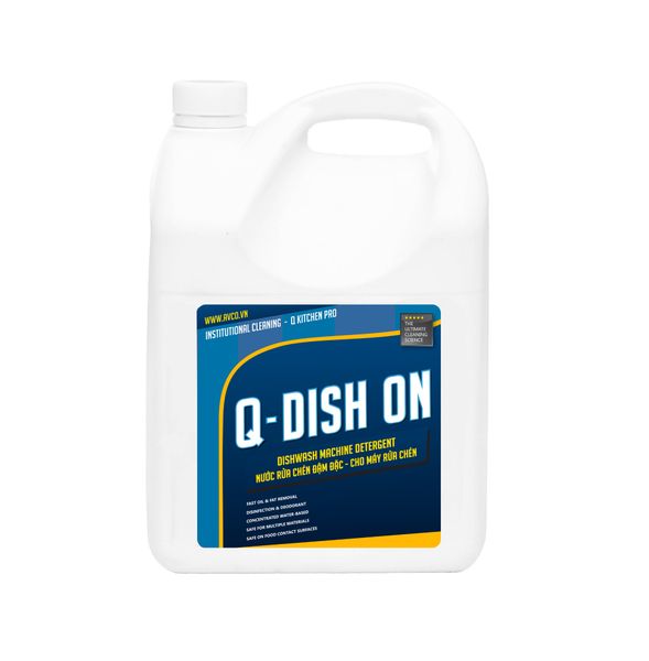 Q DISH ON Nước rửa chén - cho máy rửa chén can 4l