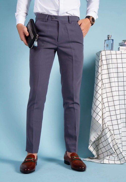  Quần âu nam hàn quốc QDT02 - TUTO5 dáng baggy Slim fit ống côn đứng tây đen chất tuyết hàn 