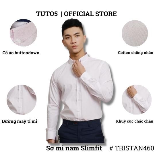  Áo sơ mi nam dài tay trơn TUTO5  Slimfit chống nhăn  TRISTAN460 