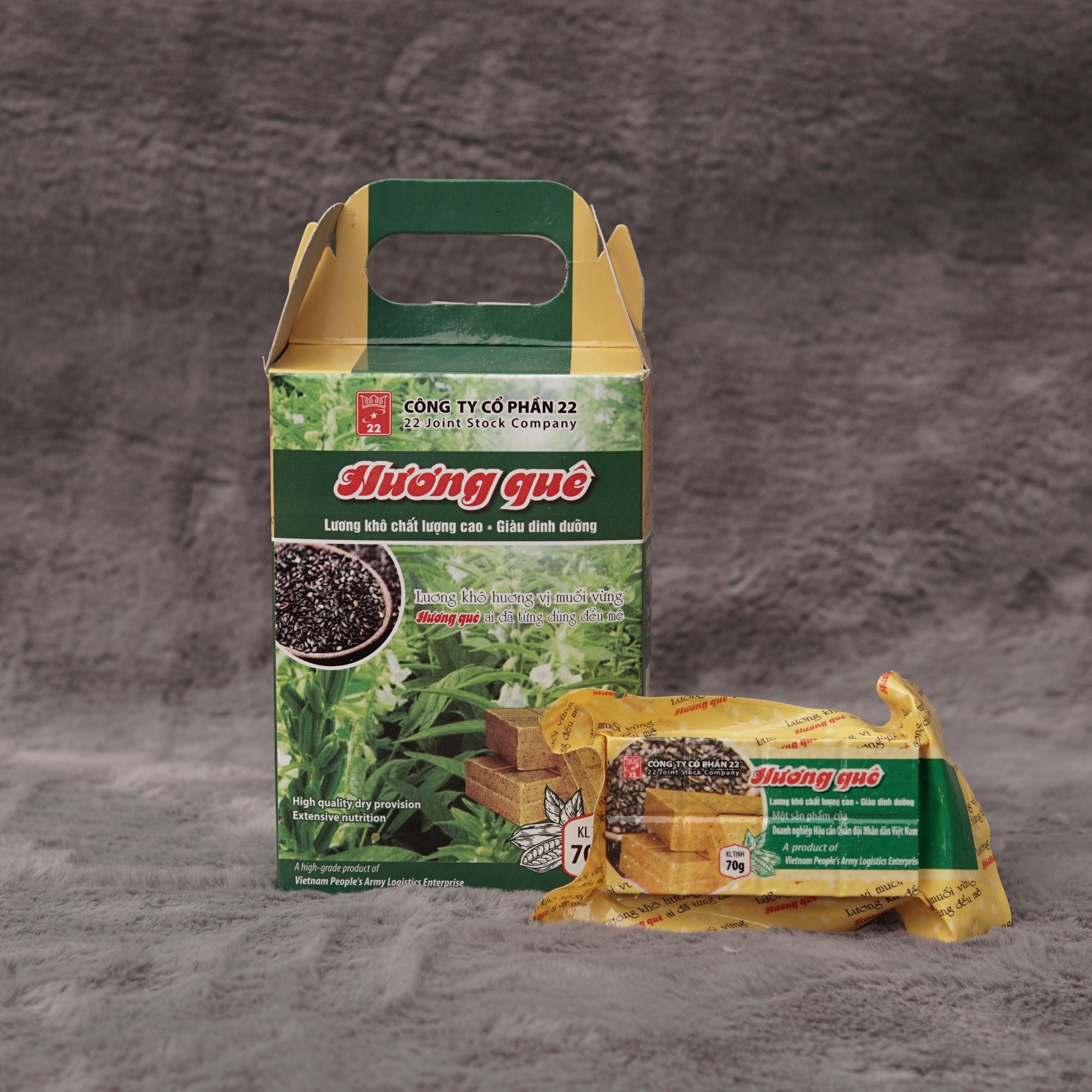 Lương Khô Hương Quê - Vị Muối Vừng - Công ty 22 - 700g/hộp