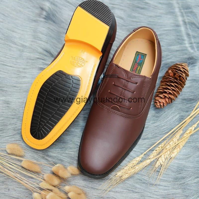 Giày Sĩ Quan Quân Đội Cấp Tướng Màu Nâu 535