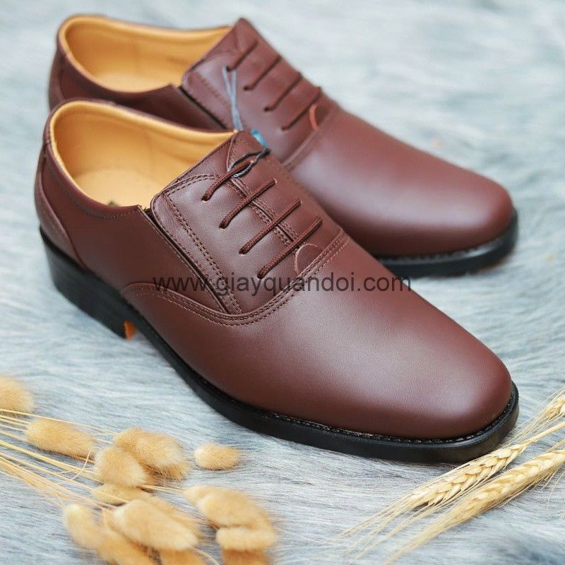 Giày Sĩ Quan Quân Đội Cấp Tướng Màu Nâu 535