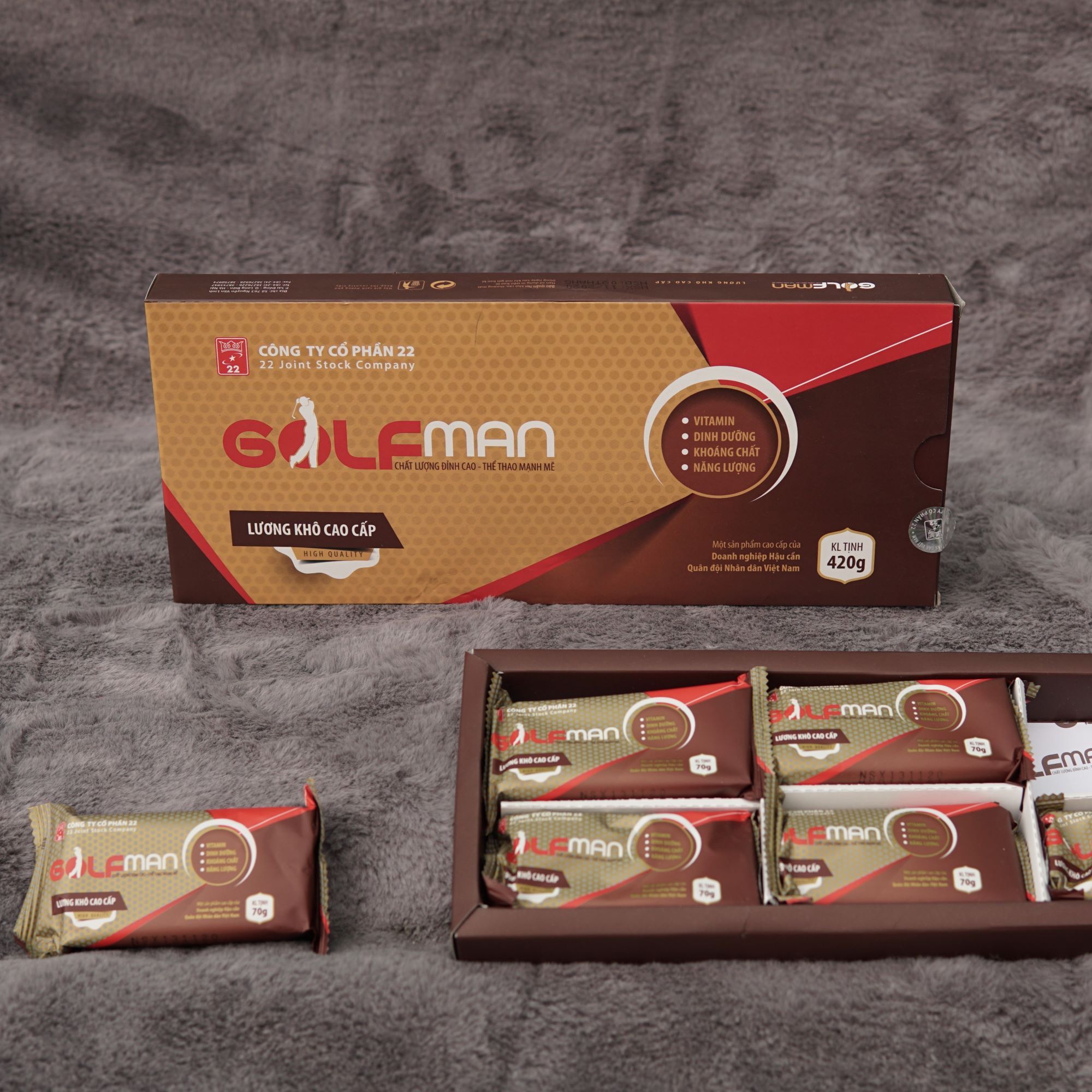 Lương Khô Thể Thao Golfman 420g/ hộp