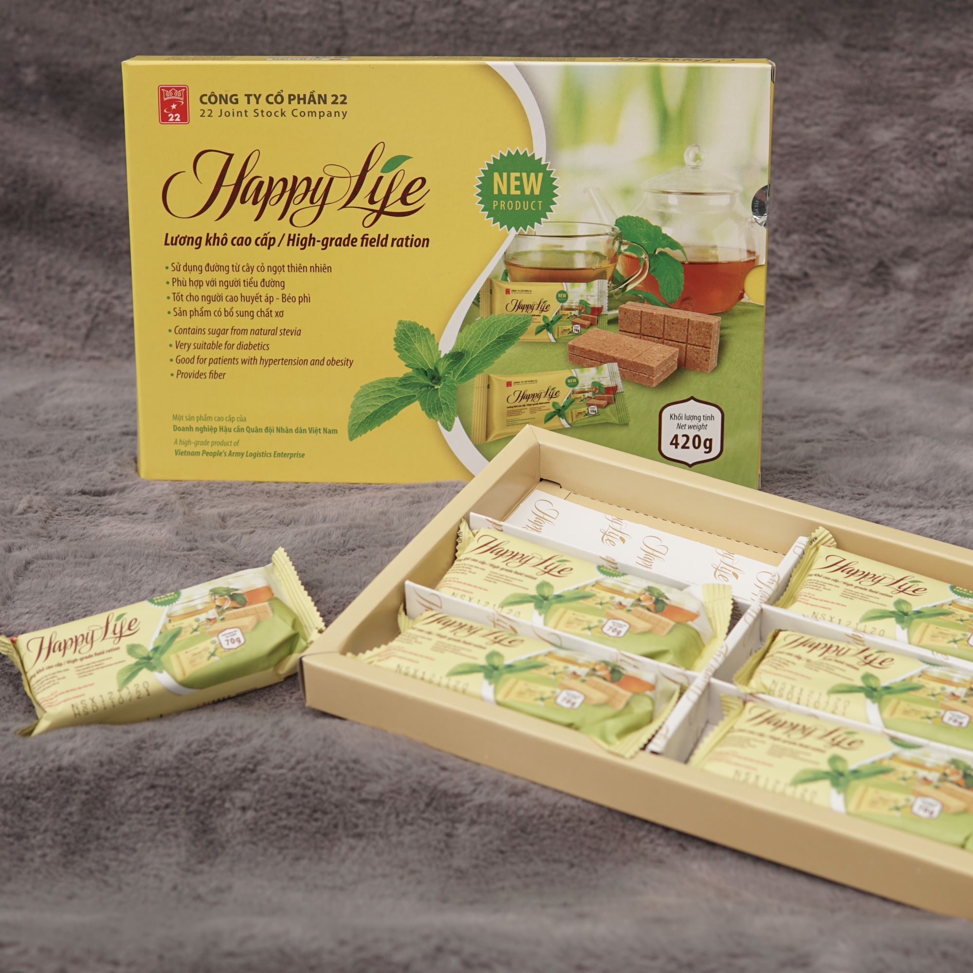 Lương Khô Ăn Kiêng Happy Life (tiểu đường, cao huyết áp, béo phì, tim mạch)