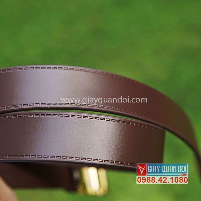 Dây Thắt Lưng Da Cấp Tá Úy Màu Nâu Lục Quân