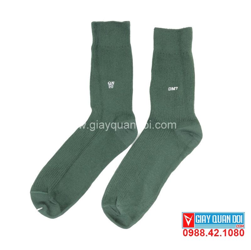 Bộ 5 Đôi Tất (Vớ) Quân Đội - Xanh Lục Quân