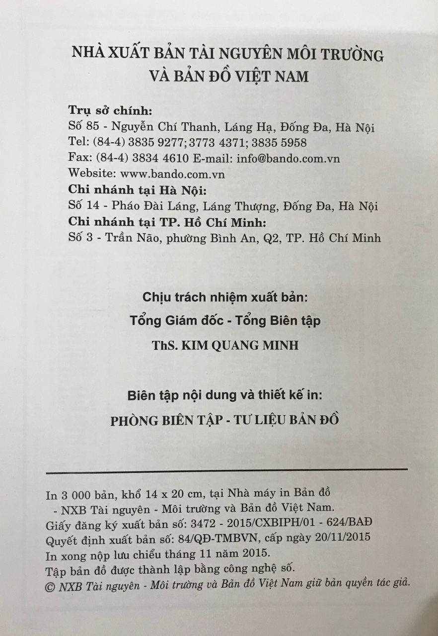 Tập bản đồ Hành chính Việt Nam khổ A5