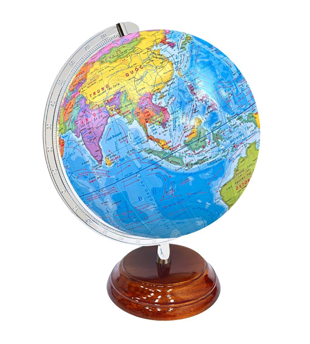 Quả địa cầu phi 30cm hành chính tiếng Việt