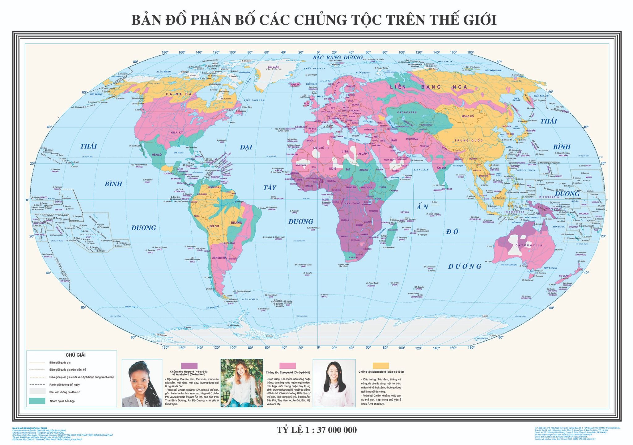 Bản đồ phân bố các chủng tộc trên thế giới