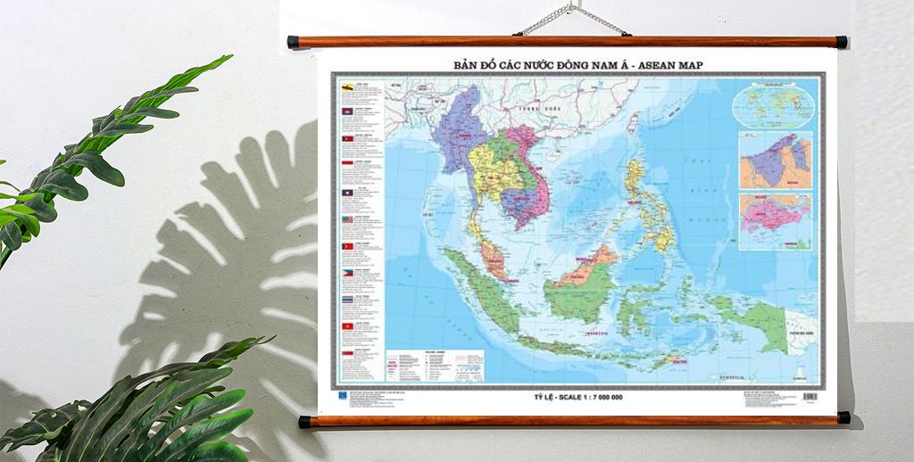 Bản đồ Đông Nam Á hành chính song ngữ