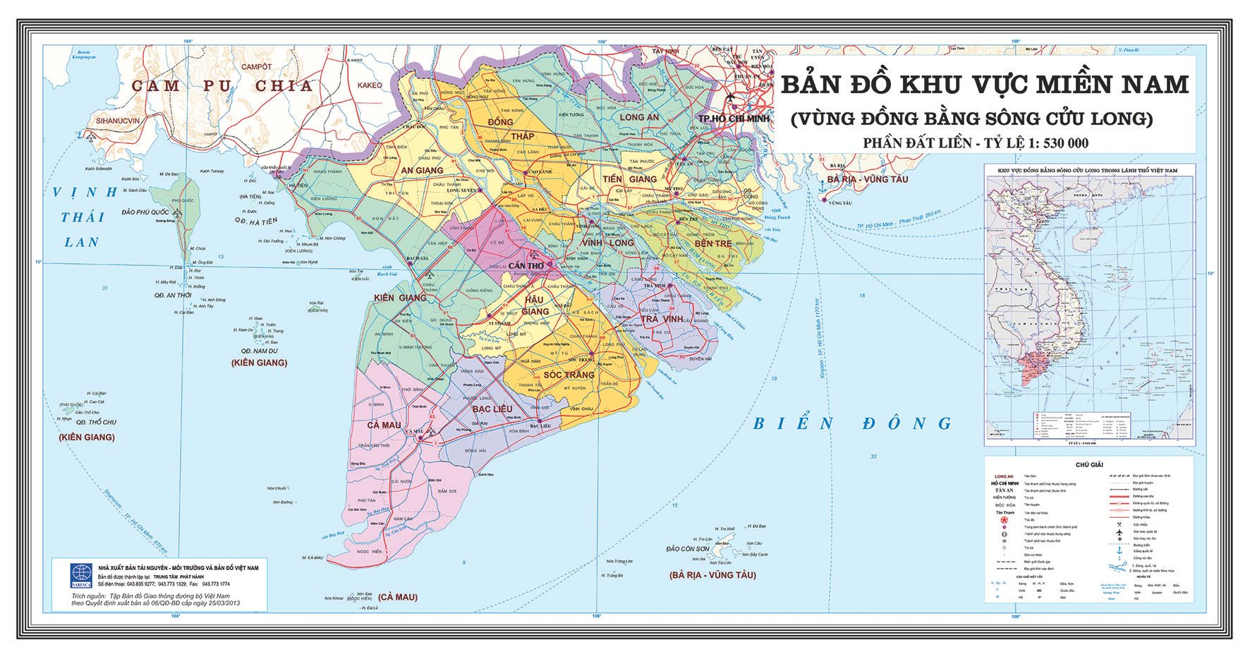 Bản đồ giao thông miền Nam