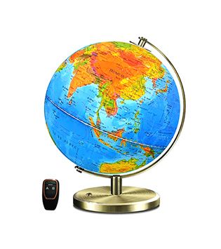 Quả địa cầu phi 30cm hành chính tự nhiên tiếng Việt xoay tự động
