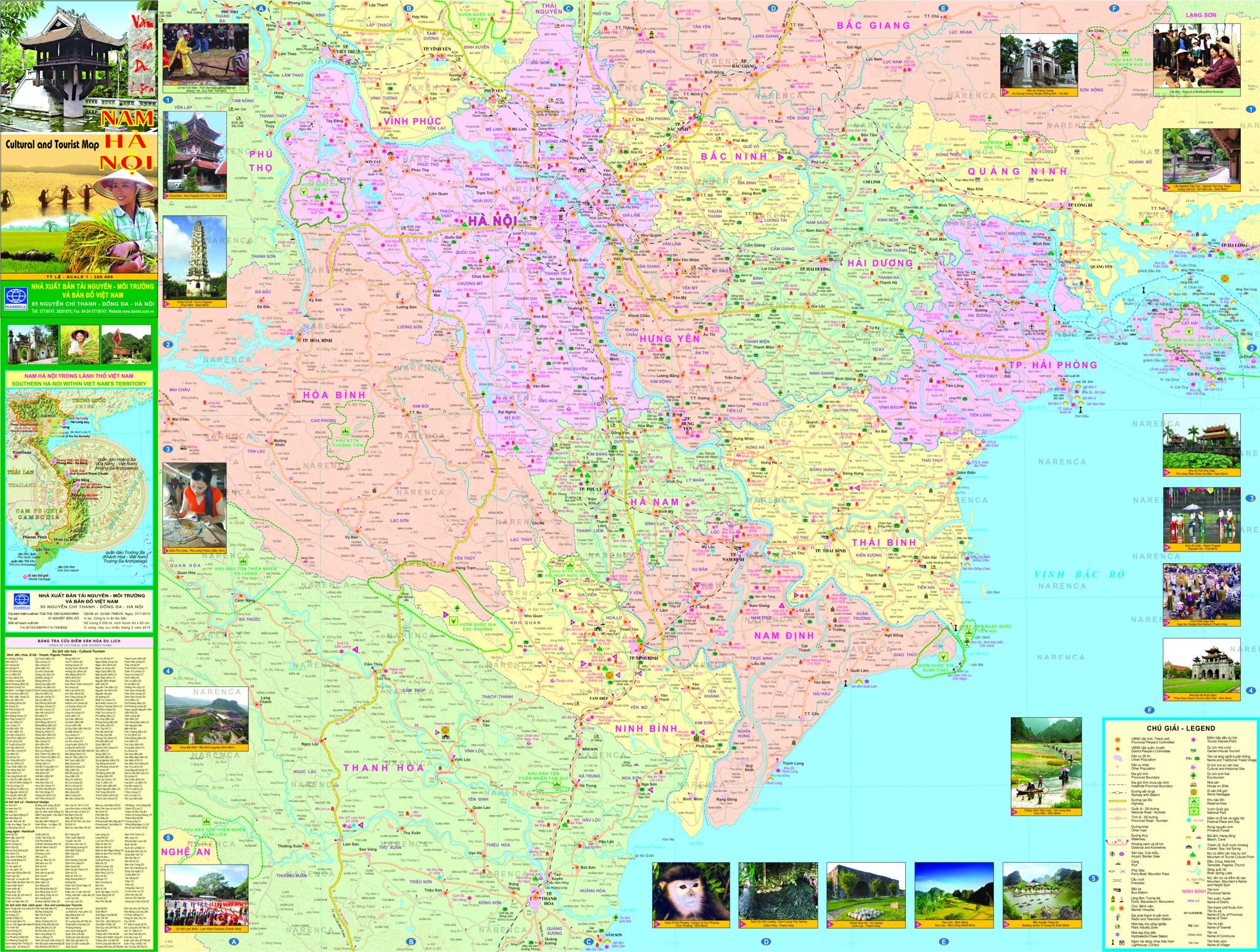 Bản đồ Văn hóa Du lịch Nam Hà Nội
