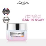  Kem Dưỡng Loreal Paris Sáng Mịn Mờ Thâm Nám Ban Ngày SPF17 Glycolic-Bright Glowing Cream Day 50ml 