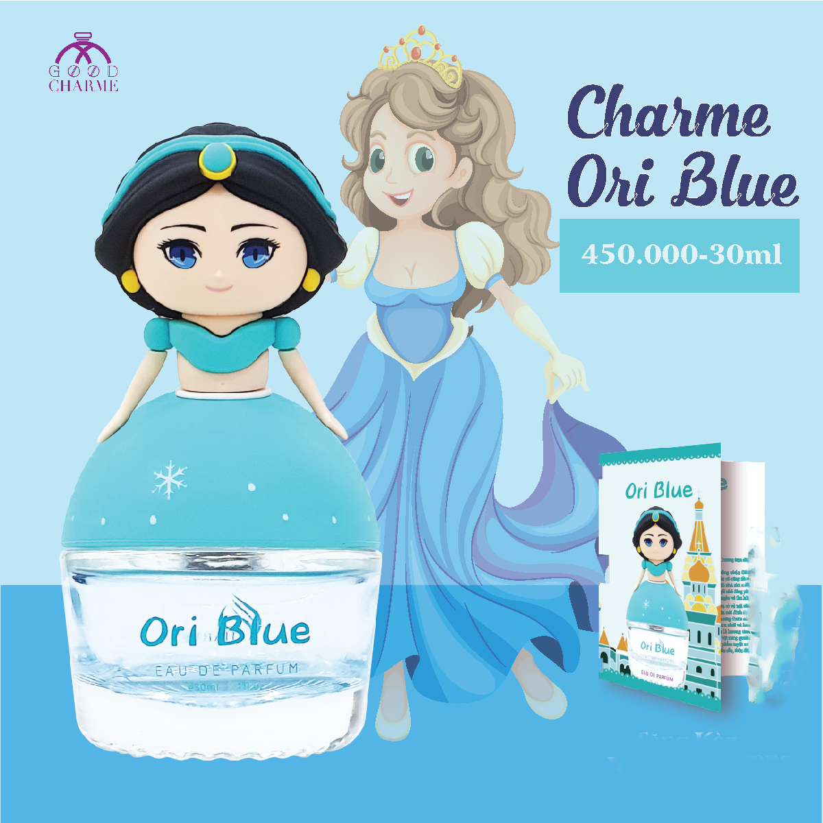  Nước Hoa Bé Gái Charme Ori Blue 30ml (Thanh lý chai trưng bày ko hộp) 