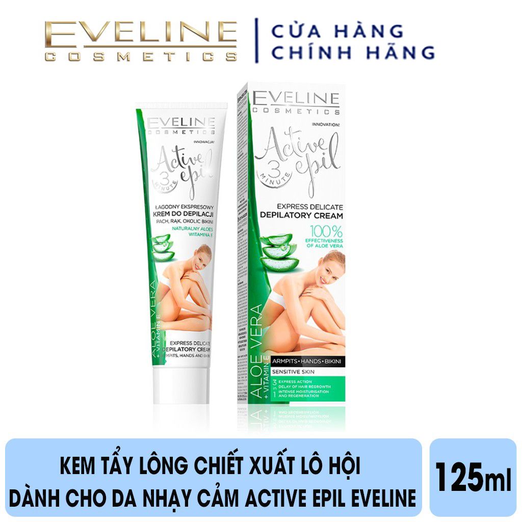  Kem Tẩy Lông ACTIVE EPIL EVELINE Chiết Xuất Lô Hội Dành Cho Da Nhạy Cảm 125ml 