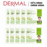  Mặt Nạ Dermal Tinh Chất Dưa Leo Dưỡng Ẩm Da Cucumber Collagen Essence Mask 23g - 10 Miếng 