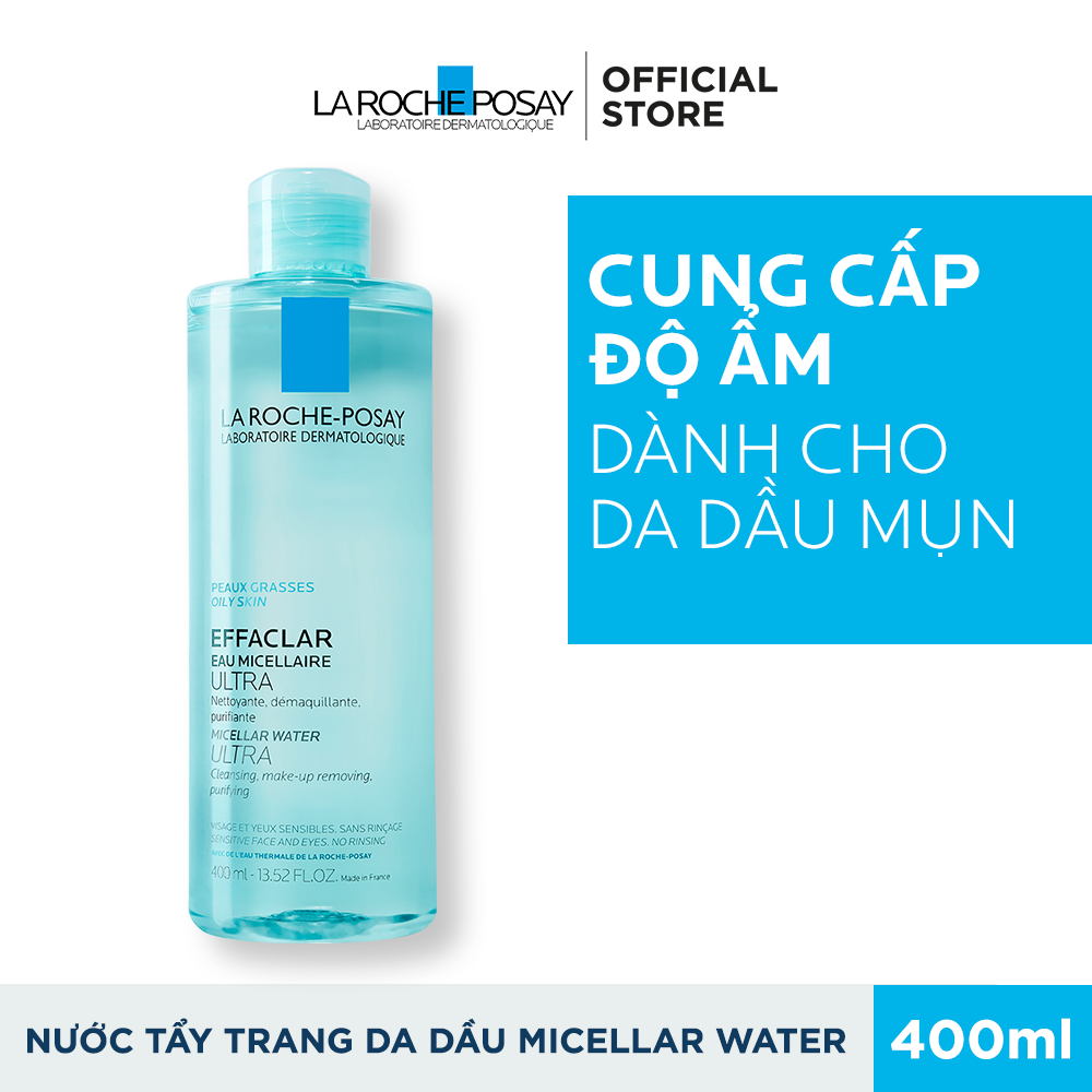  Nước Tẩy Trang Làm Sạch Sâu Và Kiểm Soát Bã Nhờn Cho Da Dầu Và Da Mụn La Roche Posay Effaclar Micellar Water 200ml 