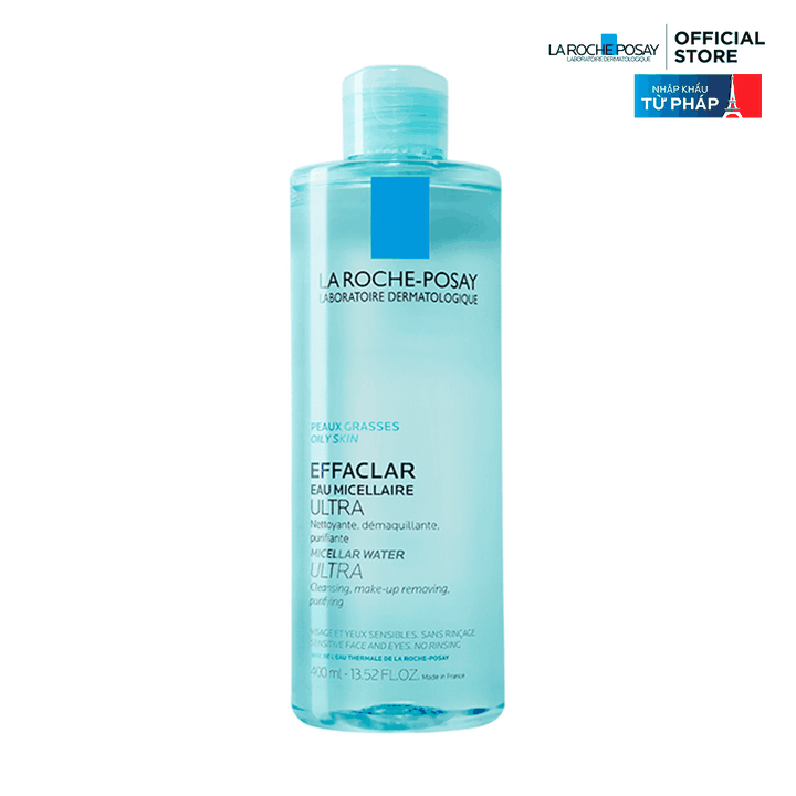  Nước Tẩy Trang Làm Sạch Sâu Và Kiểm Soát Bã Nhờn Cho Da Dầu Và Da Mụn La Roche Posay Effaclar Micellar Water 400ml 