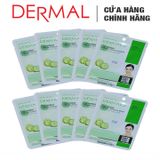  Mặt Nạ Dermal Tinh Chất Dưa Leo Dưỡng Ẩm Da Cucumber Collagen Essence Mask 23g - 10 Miếng 