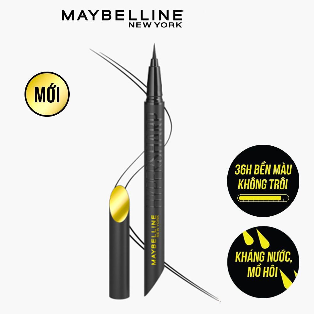  Bút Kẻ Mắt Nước Maybelline Sắc Mảnh Hyper Sharp Liner Extreme 0.4g 