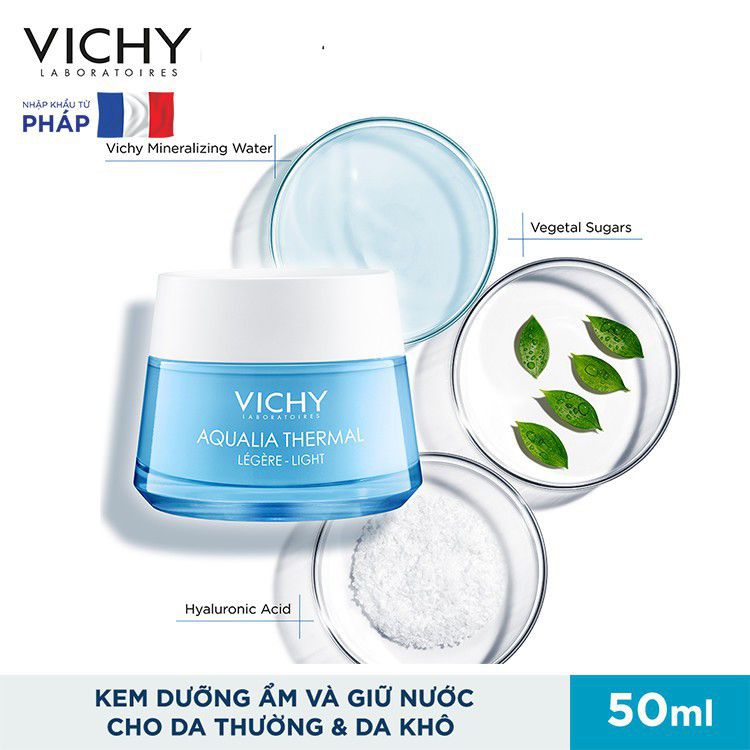  Kem Dưỡng Ẩm Vichy Aqualia Thermal Light Cho Da Khô Da Mất Nước Và Da Nhạy Cảm 50ml 