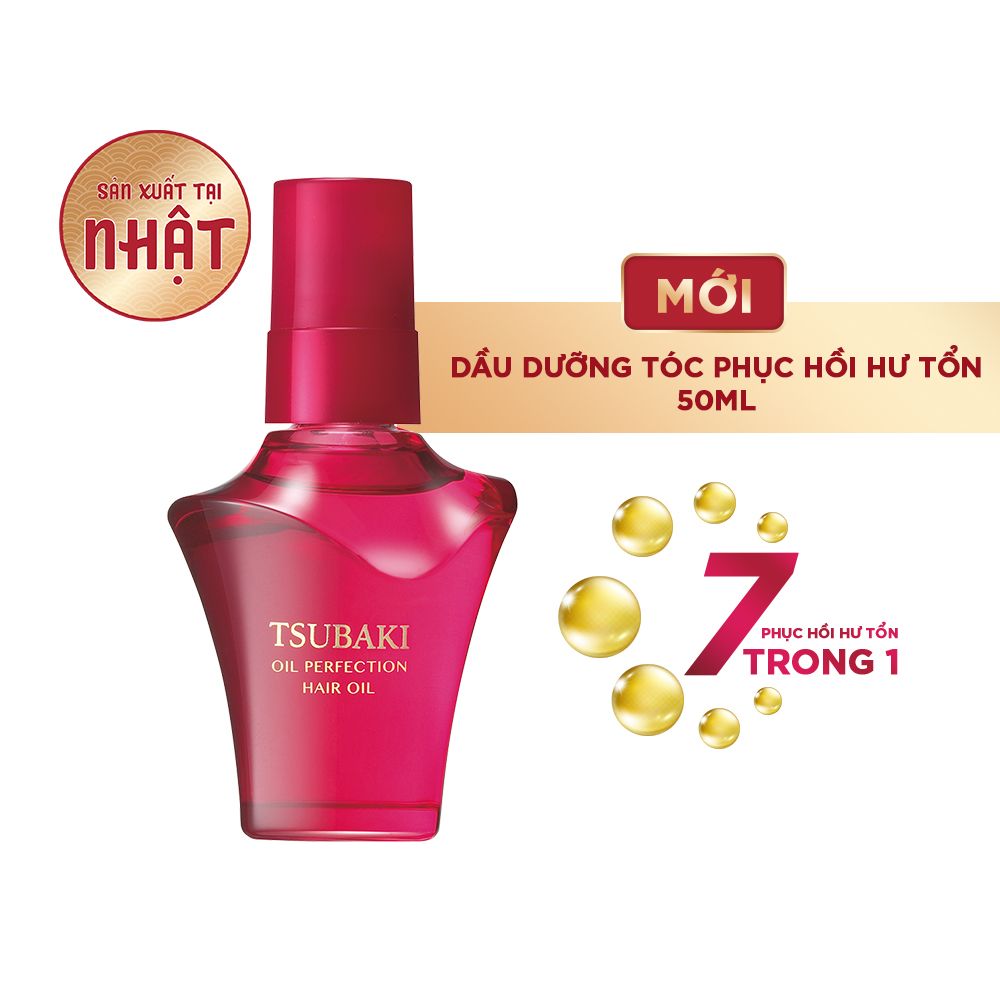  Dầu dưỡng tóc Tsubaki phục hồi hư tổn Perfection Hair Oil 50ml 