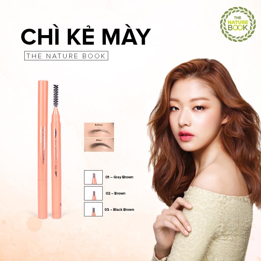  Chì Kẻ Mày The Nature Book Design Eyebrow Pencil 0.3g 