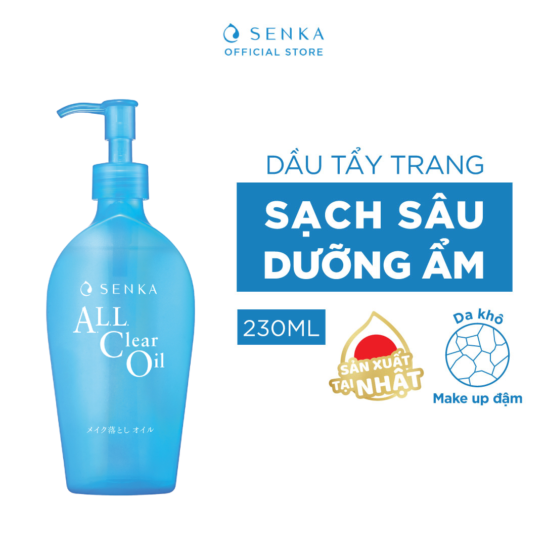  Dầu Tẩy Trang Senka Làm Sạch Sâu Dưỡng Ẩm Da All Clear Oil 230ml 