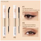  Mascara Kiêm Bút Kẻ Mắt / Chuốt Mi Dạng Sợi Focallure 2 Trong 1 Chống Thấm Nước Lâu Trôi 28g 