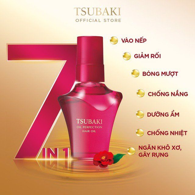  Dầu dưỡng tóc Tsubaki phục hồi hư tổn Perfection Hair Oil 50ml 