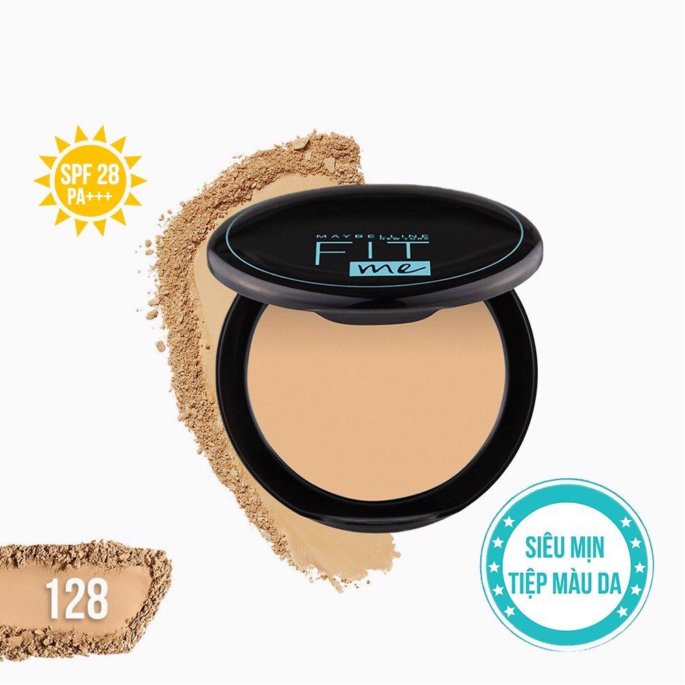  Phấn Nền Kiềm Dầu Chống Nắng 12H SPF28 PA+++ Mịn Lì Lâu Trôi Fit Me Maybelline New York Compact Powder 6g 