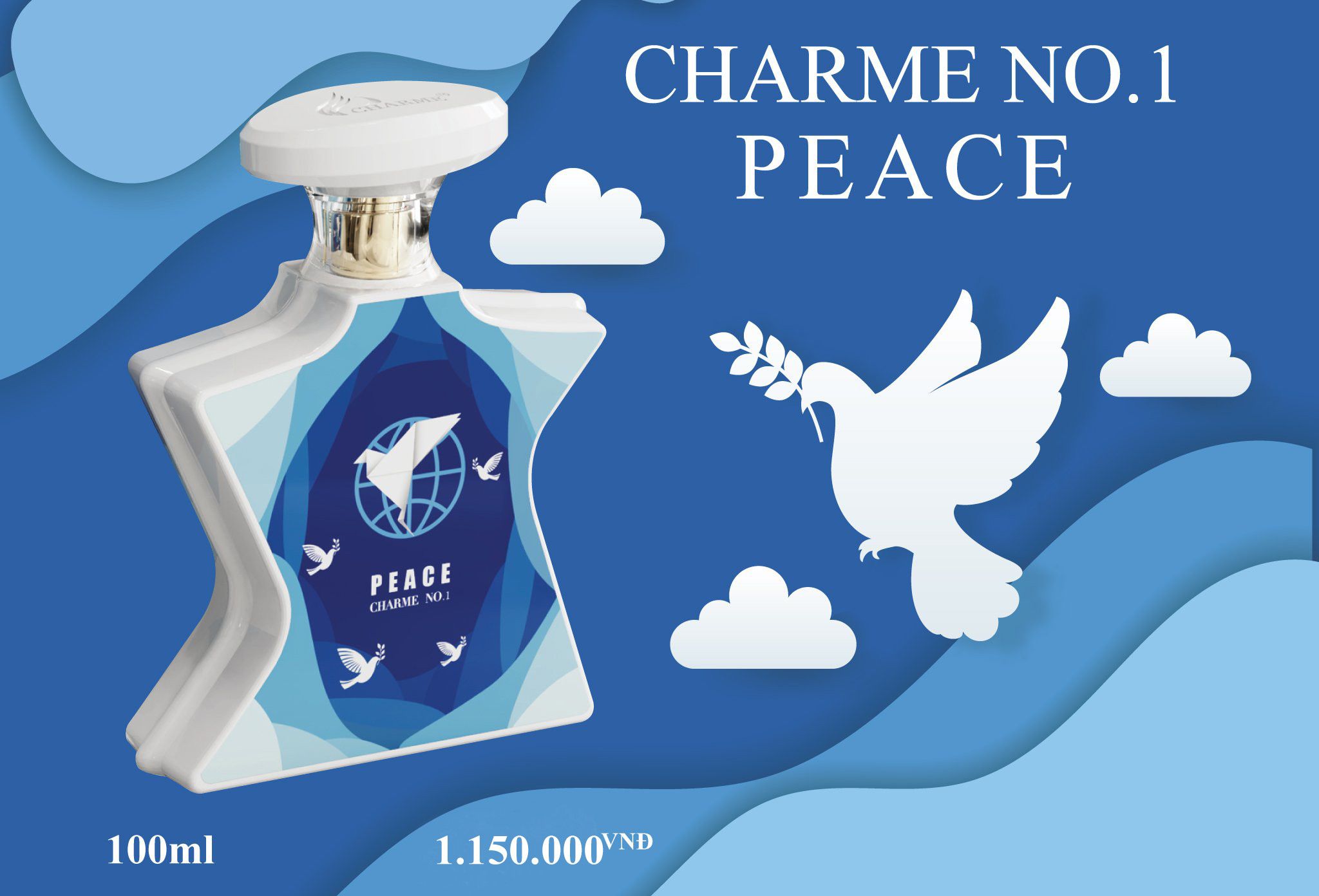  Nước Hoa Nam Charme Peace No.1 100ml (Chai ko hộp) 