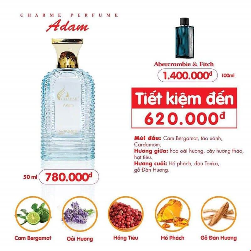  Nước Hoa Nam Charme Adam 50ml 