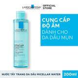  Nước Tẩy Trang Làm Sạch Sâu Và Kiểm Soát Bã Nhờn Cho Da Dầu Và Da Mụn La Roche Posay Effaclar Micellar Water 200ml 