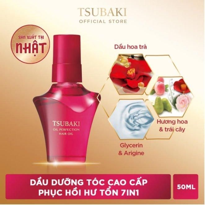  Dầu dưỡng tóc Tsubaki phục hồi hư tổn Perfection Hair Oil 50ml 