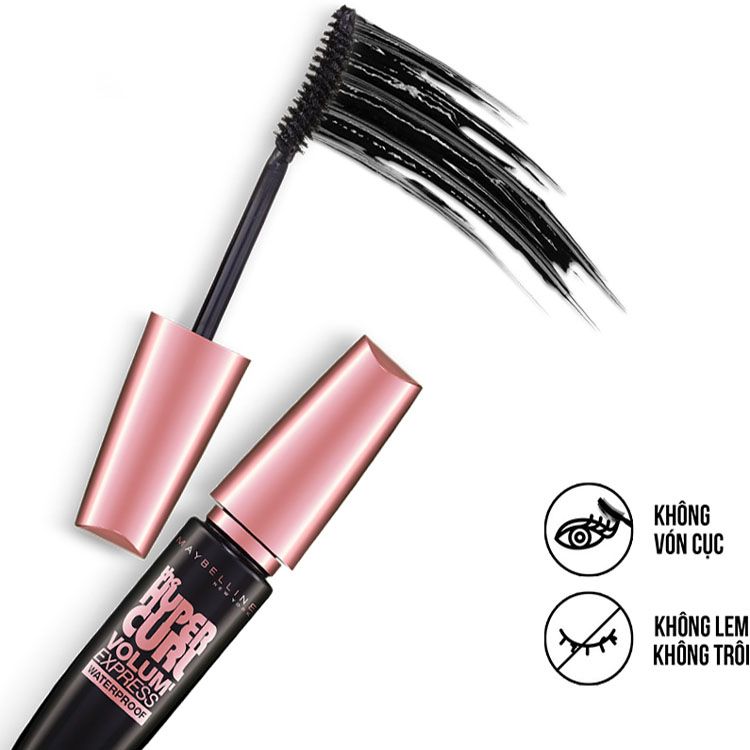  Mascara Maybelline Làm Dài Và Cong Mi Hyper Curl 9.2ml 