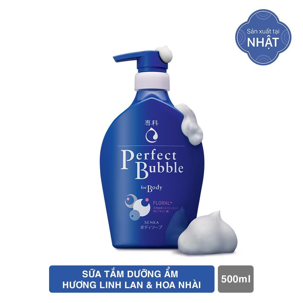  Sữa Tắm Dưỡng Ẩm Senka Perfect Bubble - Hương Linh Lan và Hoa Nhài 500ml 