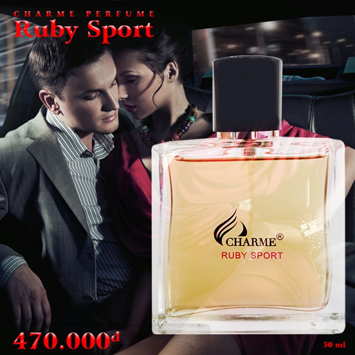  Nước Hoa Nam Charme Ruby Sport 50ml (Chai ko hộp) 