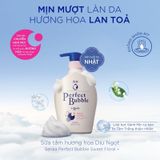  Sữa Tắm Dưỡng Ẩm Senka Perfect Bubble - Hương Hoa Hồng và Đinh Hương 500ml 