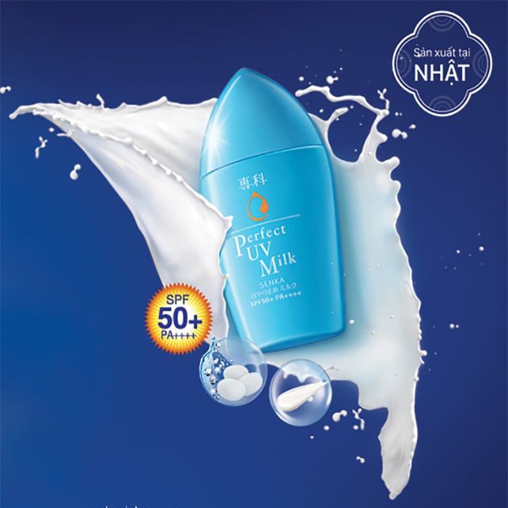  Sữa Chống Nắng Senka Dưỡng Ẩm Da Perfect UV Milk SPF50/PA++++ 40ml 