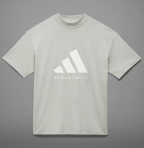 ADDIDAS BASKETBALL GREY T-SHIRTS