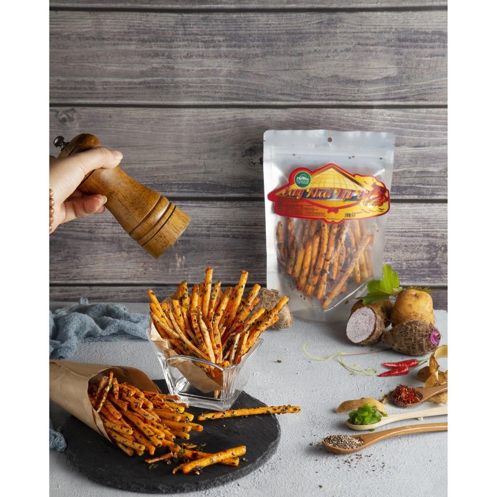 Song Khoai Ngũ Vị (Spicy Taro And Potato Strip Fries)