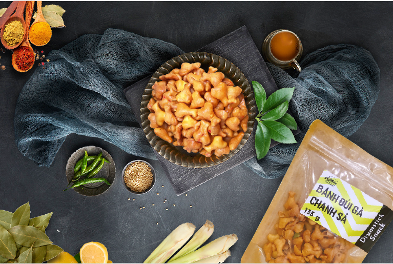 Bánh ăn kiêng đùi gà chanh sả (Drumstick snack)