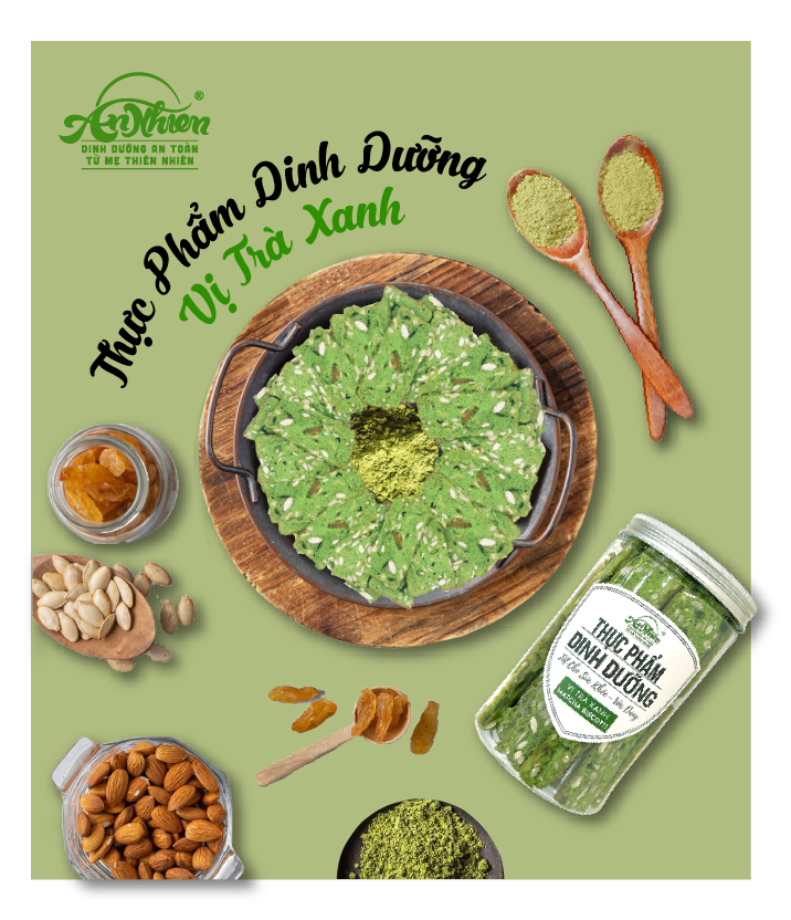 Thực phẩm dinh dưỡng vị Trà Xanh (Matcha biscotti)