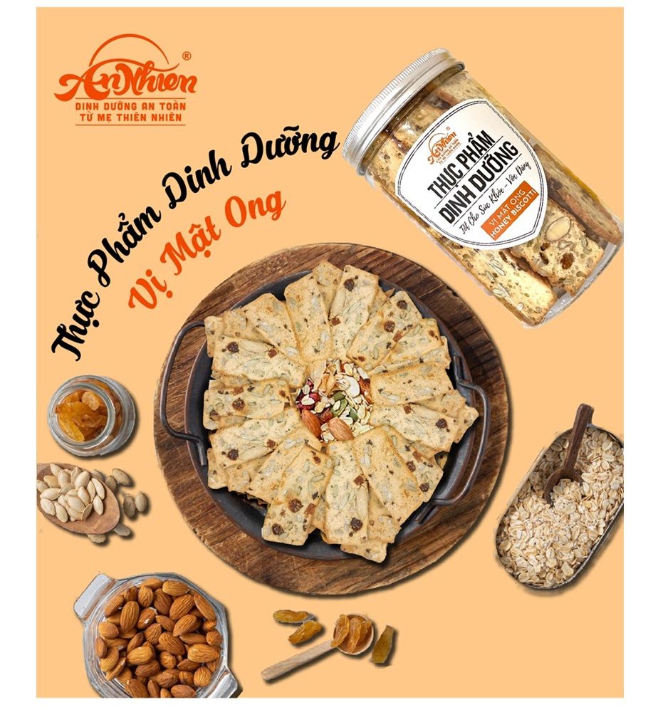 Thực phẩm dinh dưỡng vị mật ong (Honey biscotti)