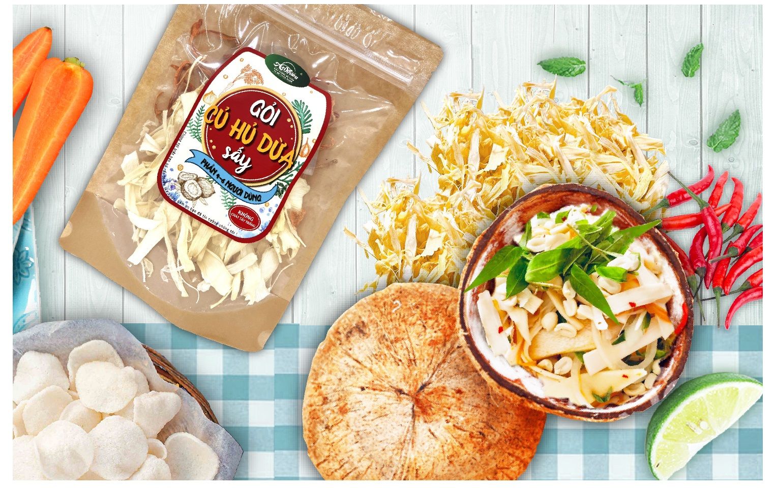 Gỏi củ hủ dừa sấy
