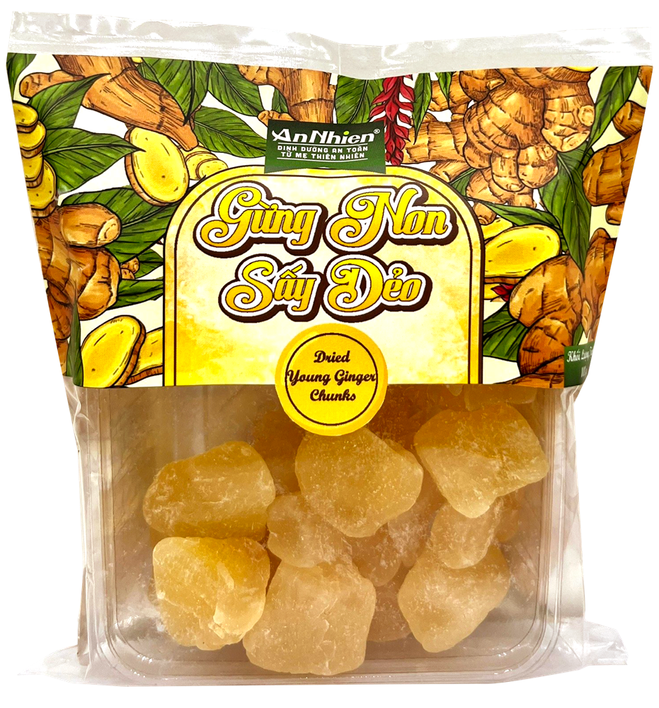 Gừng Non Sấy Dẻo (Dried Young Ginger Chunks)