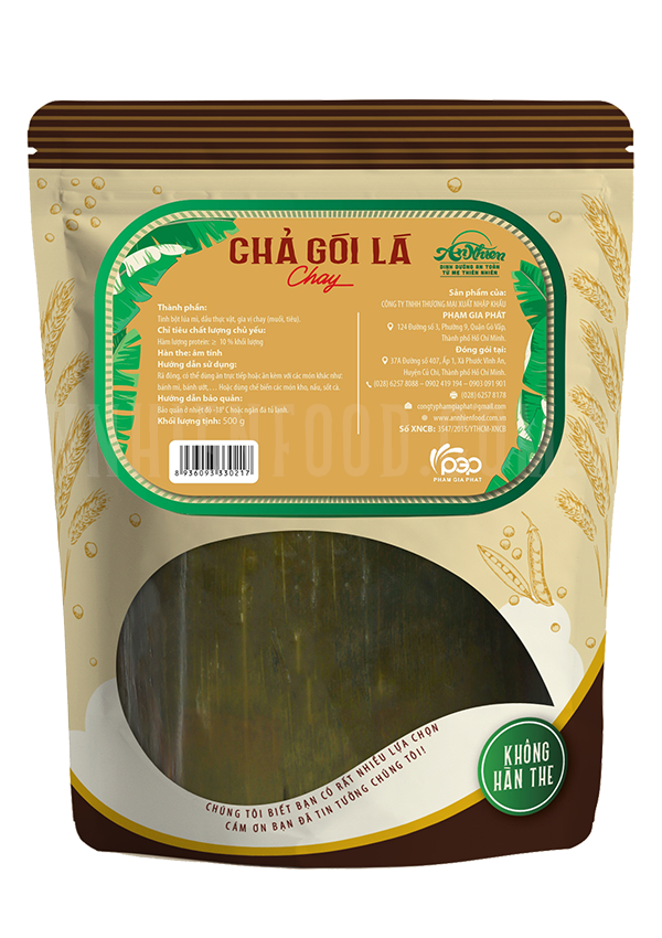 Chả Gói Lá Chay (Vegan Baloney with Banana Leaf)